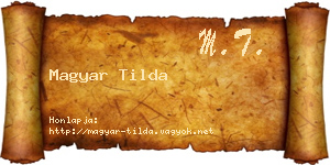 Magyar Tilda névjegykártya
